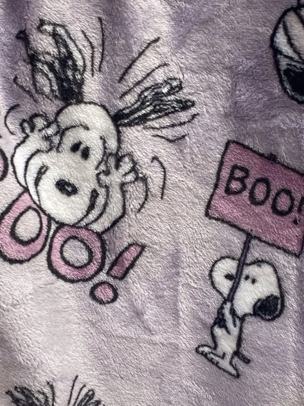 Peanuts Snoopy Woodstock Halloween BOO Throw Blanket 60